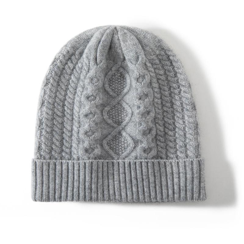 Thickened Cashmere Hat Women's Solid Color Versatile Wool Hat Warm Hat Ear Protector Hat Stacking Hat Outdoor Riding Cold Hat