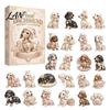 Christmas Tree Hanging Collectibles 2026 Dachshund Advent Calendar, 24 Days Dog Collectible Surprises with 2D Ornaments Festive Puppy Figures