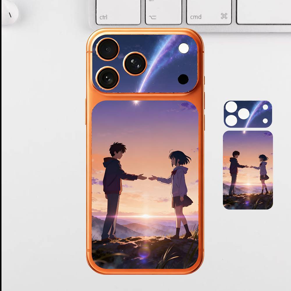 Аниме Твое имя Для iPhone 17 Pro Max Полная задняя крышка Наклейка Обертка Пленка Задняя защитная наклейка