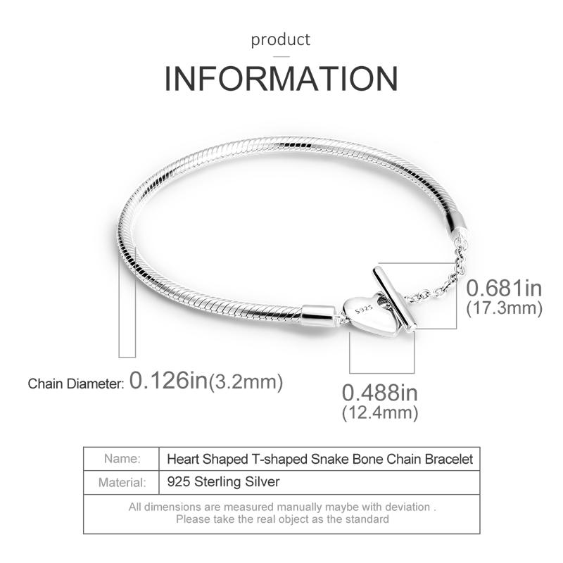 Модный тренд 925 Серебряная змея цепочка застежка браслет шарм подходит оригинальный кулон из бисера DIY изготовление ювелирных изделий для женщин подарок на день рождения