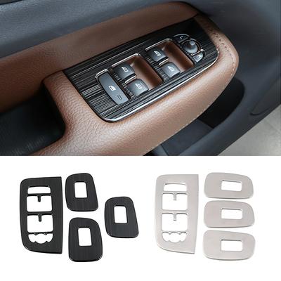 Для Volvo XC60 LHD 2018 2022 внутренняя дверь подлокотник переключатель подъема окна кнопка панели крышка отделка из нержавеющей стали