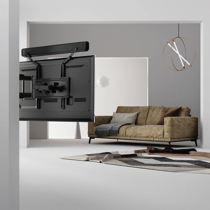 Support universel VESA - MACLEAN - MC-334 - 15kg max - Noir - Montage TV/moniteur