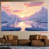 2D Arctic Fox and Polar Bear Photography Backdrop Sunset Background