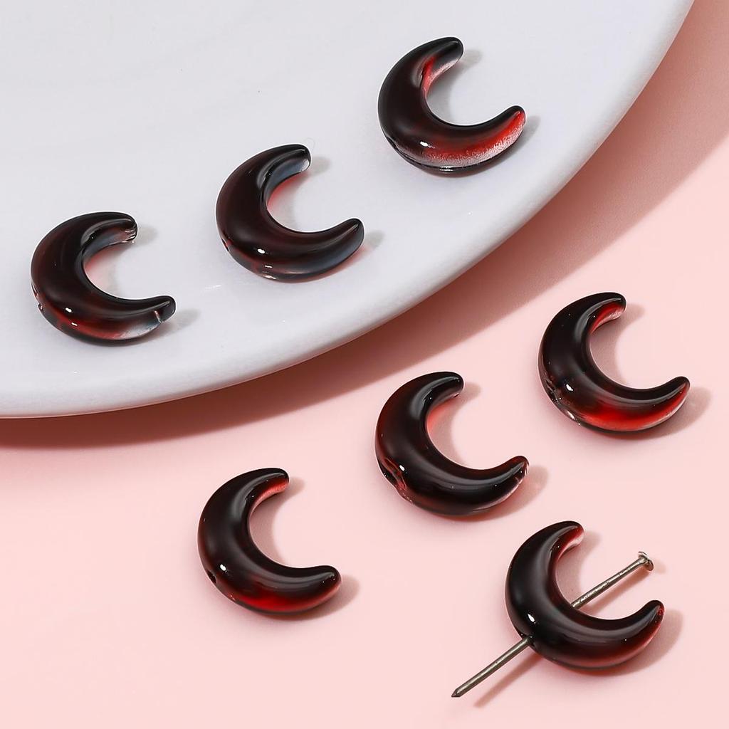 Разноцветные стеклянные бусины в форме полумесяца 15х12мм 10шт. Для изготовления украшений DIY Браслет Ожерелье