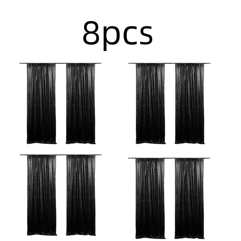 Золотистые/Серебристые Шторки-Фон из Пайеток, 2 Панели - Шторки из Пайеток 2 фута x 8 футов для Вечеринки Свадьбы Фон с Пайетками Сценические Украшения