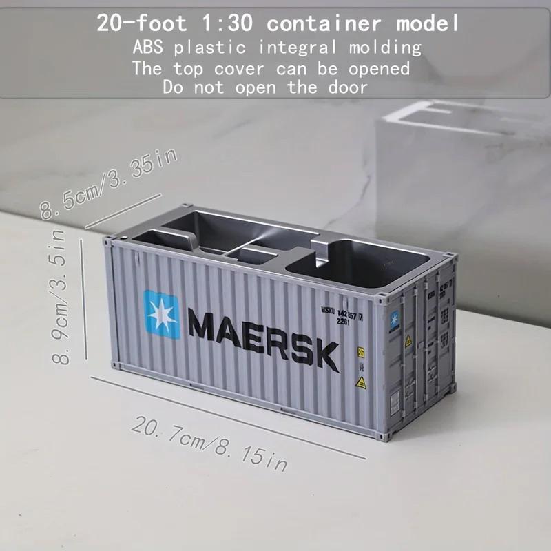 1:30 Имитация Модель Морского Контейнера Украшение Пластиковый Подставка для Ручек Настольный Органайзер для Канцелярских Принадлежностей Визитница