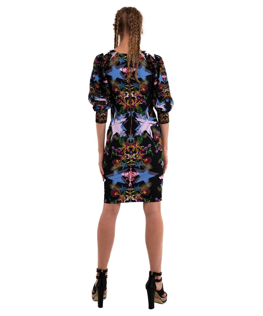 Greedius Black Chandelier Puff Dress