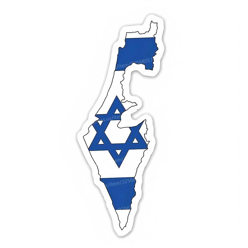 Israel Flag Stickers, Waterproof Car Bicycle Helmets, Racing Refrigerator, Motorcycle, Bumper, Window, Van, Laptop Decals Y408
