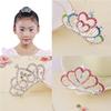 Korean Style Crown Jewelry Comb Hair Ornaments Princess Rhinestone Crown Alloy Colorful Girls Birthday Dance Hair Accessories