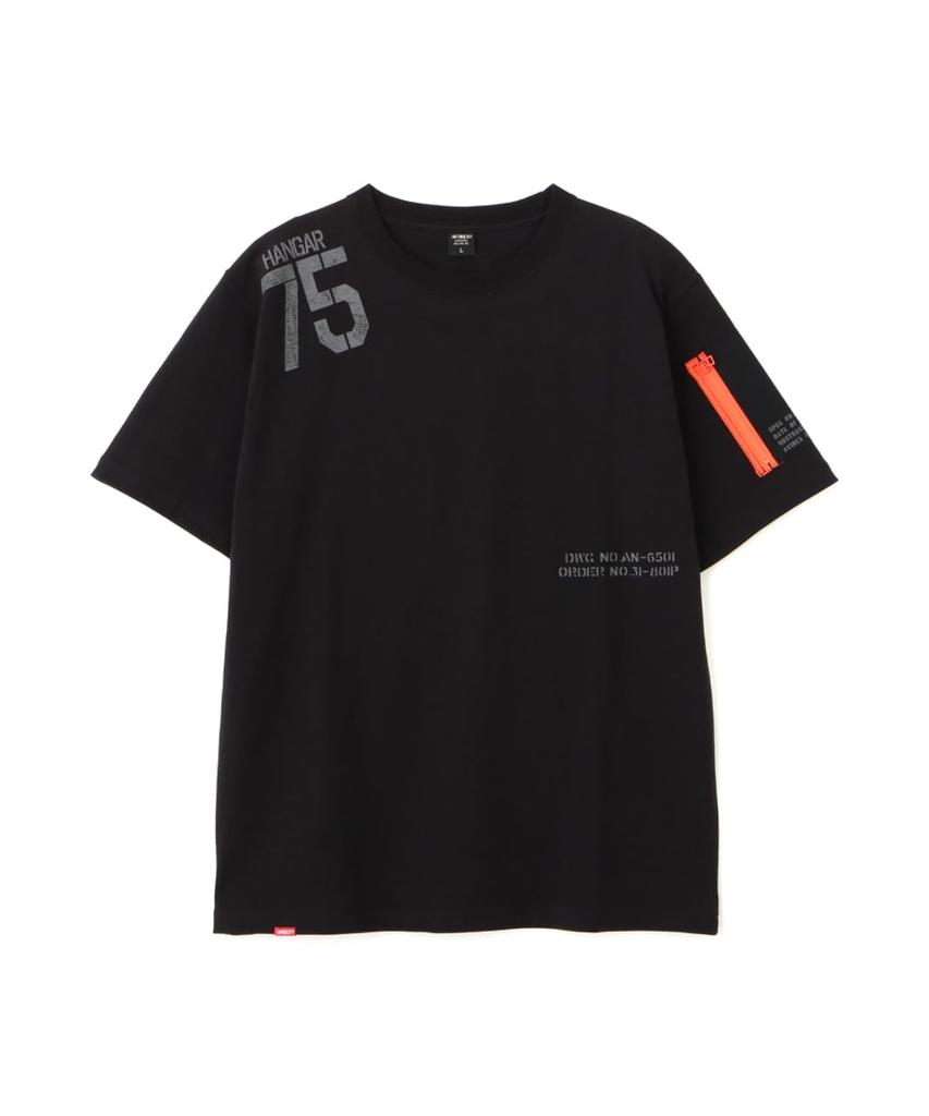 AVIREX REMODEL DESIGN CREW NECK T-SHIRT(WEB&DEPOT Exclusive) M black 783-3934025