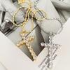 Hip-Hop Style Exquisite Cross Zircon Pendant Necklace Suitable For Women'S Daily Wear Dating Gift