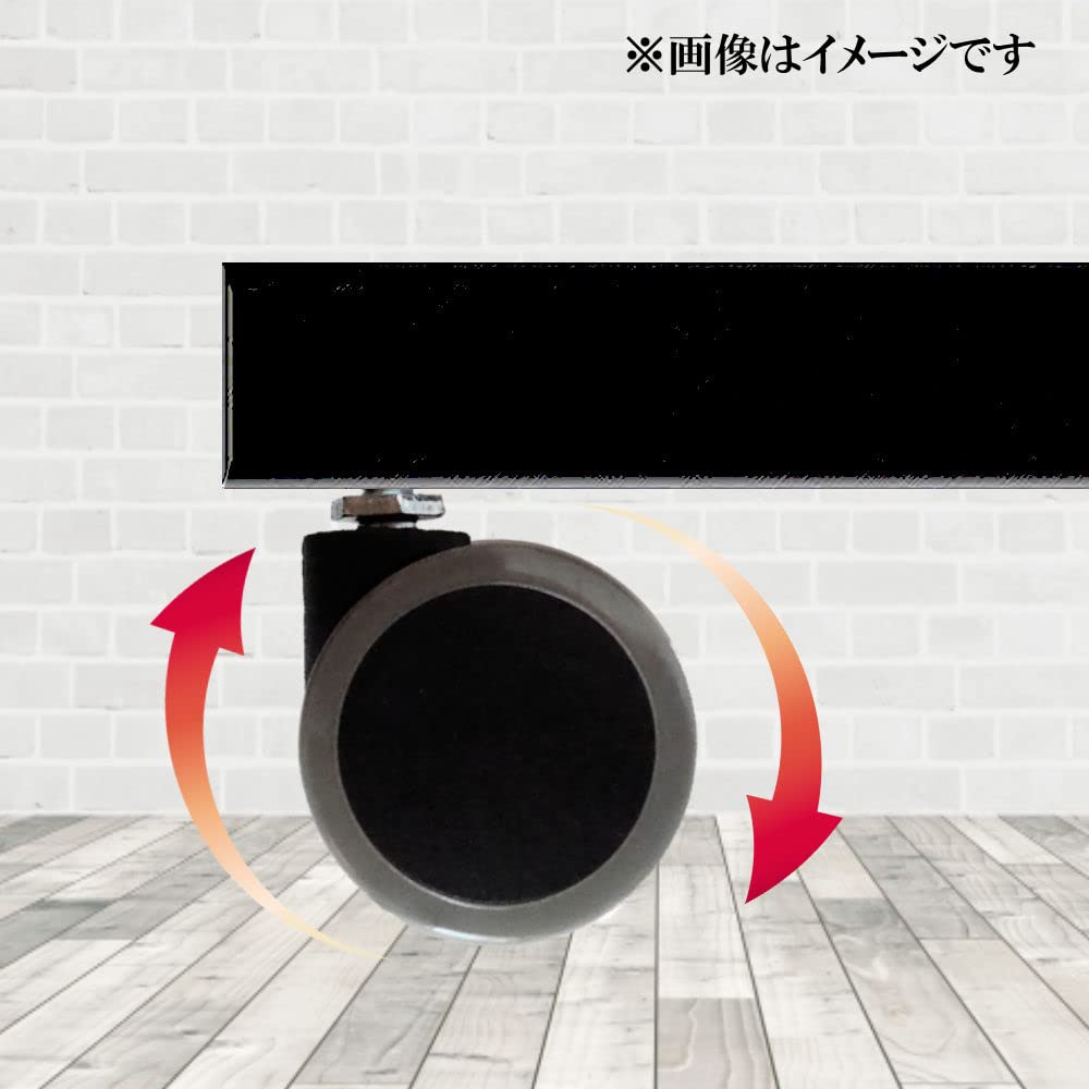 Сменные ролики для столов с регулируемой высотой и офисных стульев, совместимы с серией FLEXISPOT, Набор из 4 штук, с ключом в комплекте (черный)