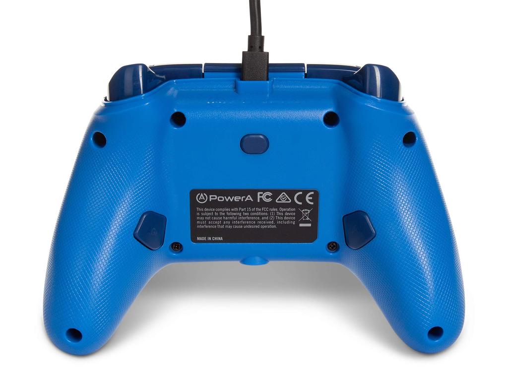 PowerA Enhanced Wired Dual Vibration Back for Xbox Series Xbox Windows 2-Year Warranty Controller, Blue, Function, Buttons, XS, One, PC, 10/11