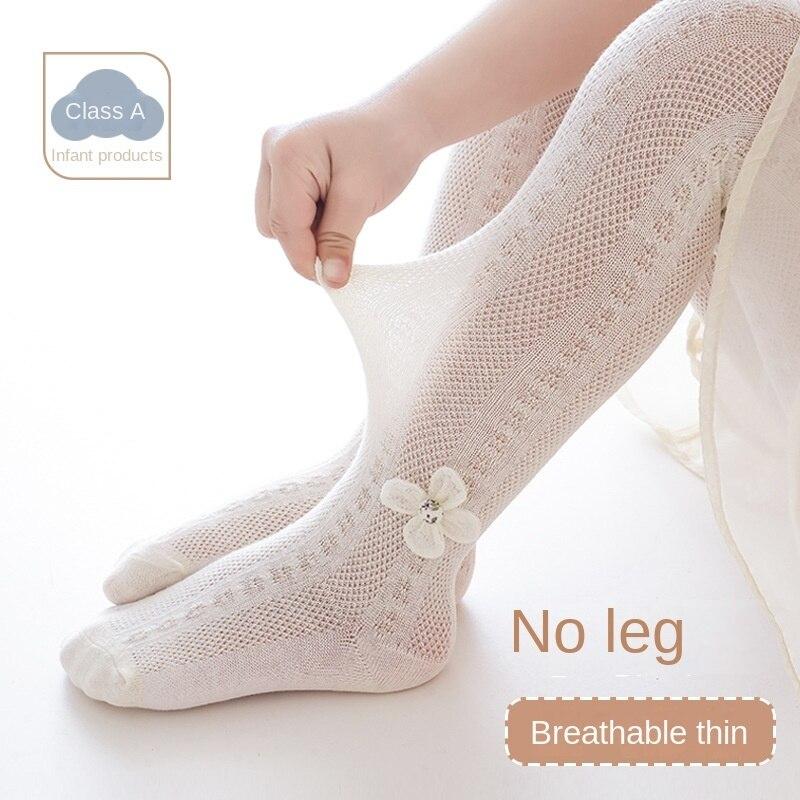 Комплект колготок 3/4 для маленьких девочек, сетчатые леггинсы для малышей, чулки, милые бесшовные колготки с бантом