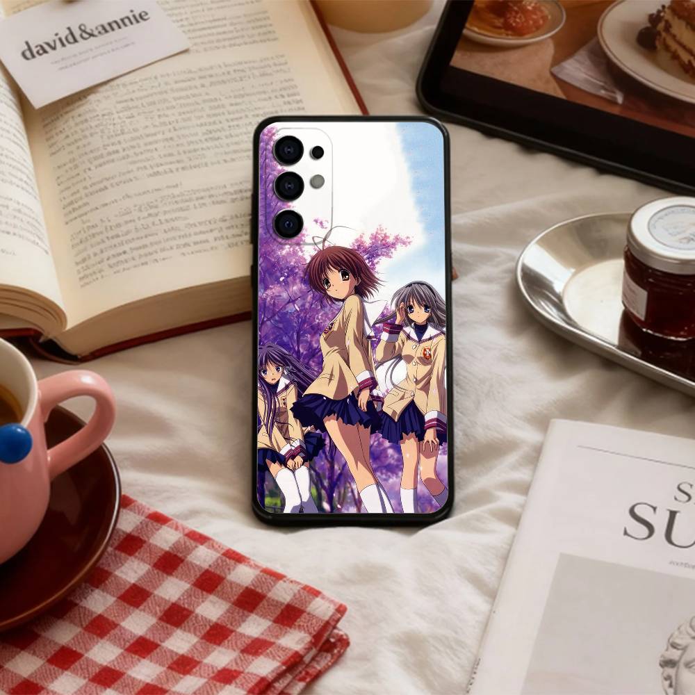 E-Emotional C-Clannad Чехол для телефона Samsung S 25,24,23,22,30,21,10,9,Ultra,Plus,Lite,FE,4,5 G Мягкий Черный Чехол