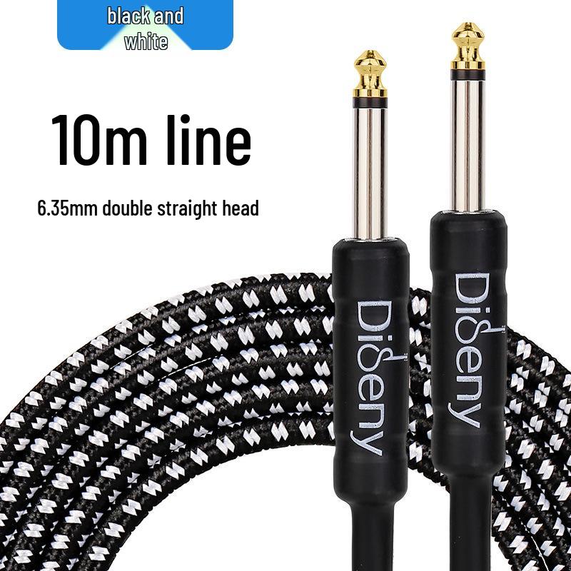 Noise-Cancelling 6.5mm Guitar Patch Cable - 3m/10m for Electric/Bass/Acoustic Amplifiers