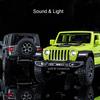 1:32 Модель Wrangler Rubicon Игрушечная литая машина из сплава Открывающиеся двери Звук Свет Инерционная Миниатюрный внедорожник Детский праздничный подарок