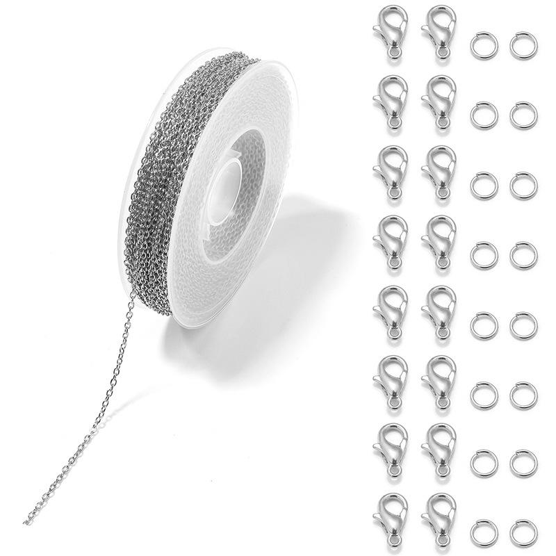 Электрогальванизированная цепочка с крестообразным дизайном и поворотным карабином-лобстером для аксессуаров для изготовления ювелирных изделий своими руками