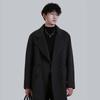 Мужское зимнее двубортное пальто из смесовой шерсти