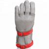 Stainless Steel Chainmail Ring Mesh Gloves Cut Resistant Hand Protection with 8cm Textile Cuff for Butchers
