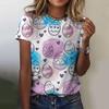 Пасхальный кролик Женская футболка Выкройка Одежда для девочек Летняя Футболка с круглым вырезом и коротким рукавом Женская уличная одежда Футболка оверсайз