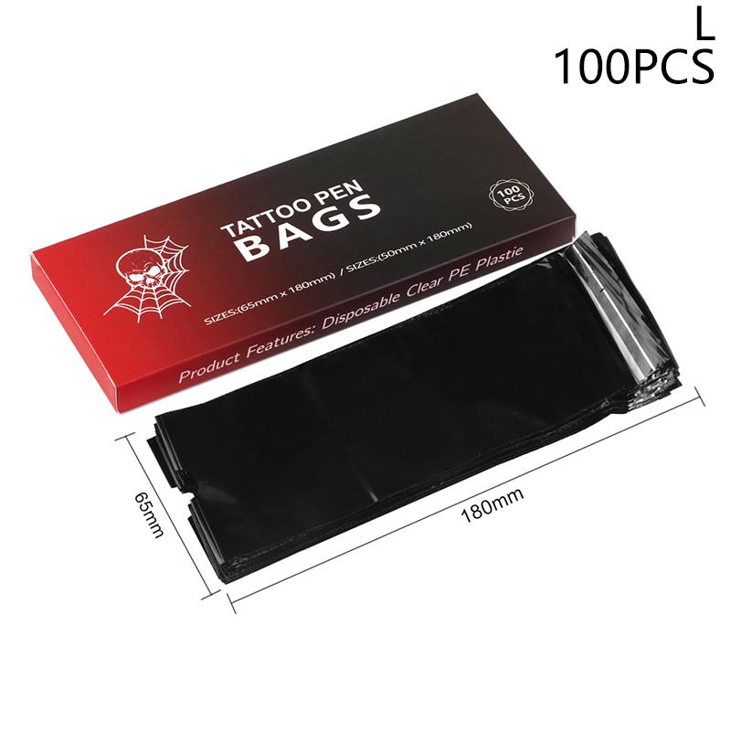 100 шт. больших размеров сумки для тату-ручек чехлы для машинок для татуировок черные синие самоклеящиеся чехлы аксессуары для татуировок