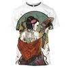 3D T Shirt For Men Japanese Style Short Sleeve Tops Geisha Print O-Neck Men's T-shirts Oversized Tee Shirt Man Clothing