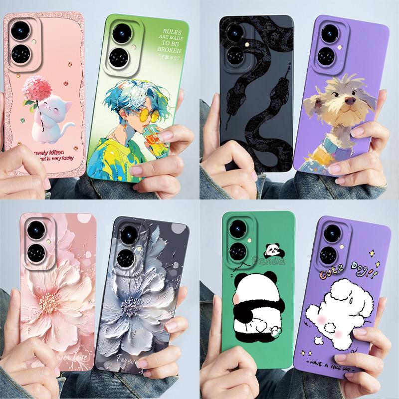 For Tecno Camon 19 CI6n / 19 Pro CI8 Phone Case Cover Silicone Sweet Painted Shell Cartoon Funda Printed Protective Casing Coque