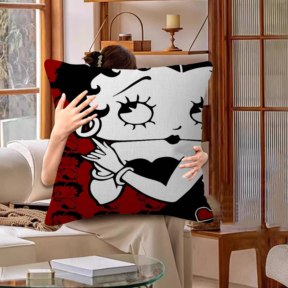 Pretty Cartoon BBetty Bboop Cushion Cover Inches Farmhouse Decor Home Throw Pillow Covers for Couch Decorations