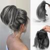 Comb Style Drawstring Inner Button Ponytail Short Style Inner Button Ponytail Synthetic Micro Curled Ponytail Wig Suitable for Daily Gatherings