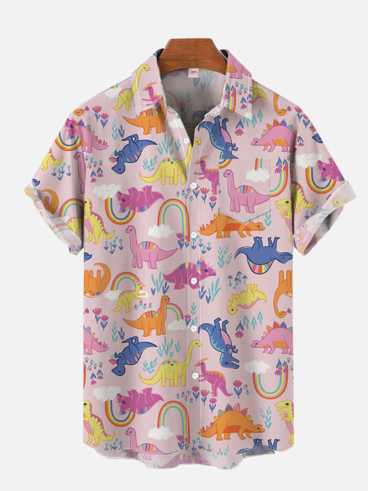 Милая мультяшная 3D-печатная мужская модная футболка Гавайская футболка пляжная светлая мужская профессиональная футболка с короткими рукавами и воротником