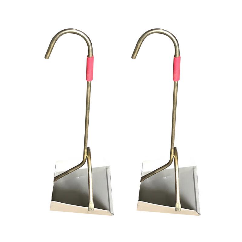 Heavy-Duty Metal Dustpan with Long Handle