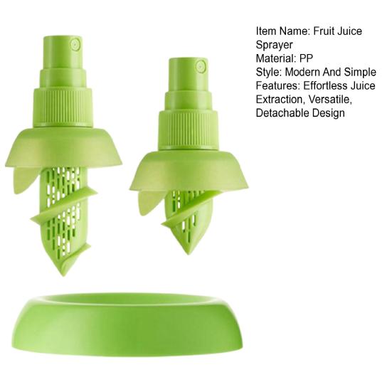 2 шт. Набор распылителей лимонного сока, ручной распылитель цитрусовых с держателем, зеленый распылитель цитрусовых для салатов, морепродуктов, овощей, соковыжималка для лайма