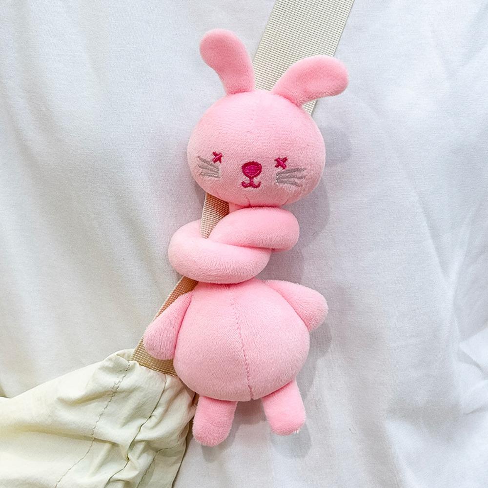 Cute Style Long Neck Rabbit Plush Keychain White Color Panda Plush Pendant Bag Charm Decor