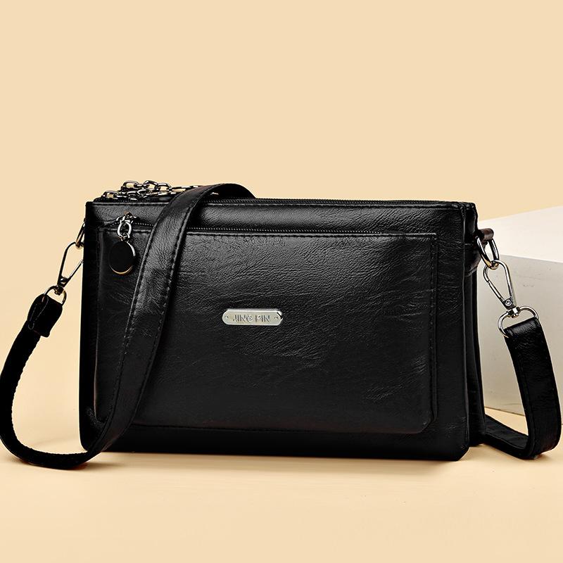 Мягкая кожаная сумка-конверт, материнская сумка, кошелек для монет, женская многослойная сумка через плечо через плечо