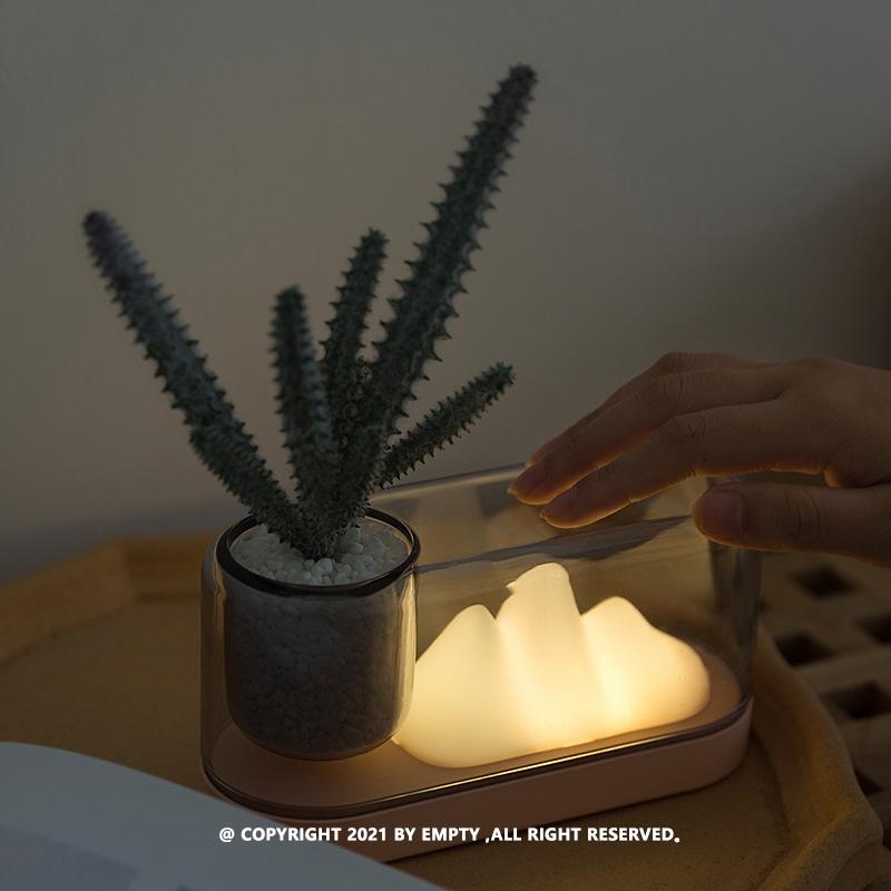 Растительная лампа | Горный ночник Настольная лампа для растений Мини-камера для хранения атмосферы с регулируемой яркостью