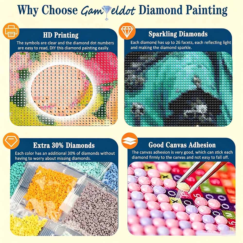 Diamond painting DIY fantasy emerald girl art kit for home room decoration
