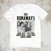 Футболка с коротким рукавом из хлопка, белая, унисекс, все размеры, группа The Runaways, OH13
