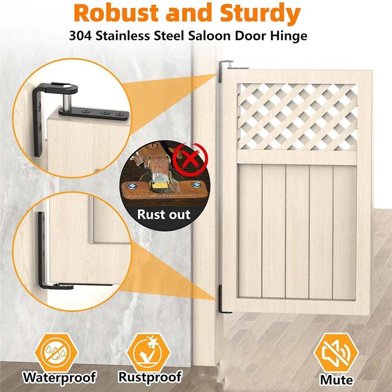 A95I-Cafe For Swing Door Hinge Hardware For Swinging Door Hardware Saloon For Swing Door Hinge Black