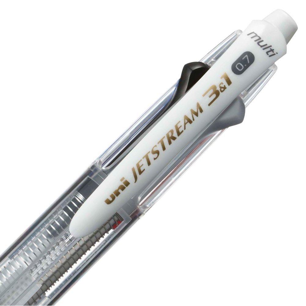 Mitsubishi Pencil Ручка Jetstream Легко Писать MSXE4600071PT 3&1 Многофункциональная 0,7 мм Прозрачная,