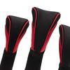 3Pcs Golf Club Head Covers Wood Headcovers with Interchangeable Tag Wear Resistant