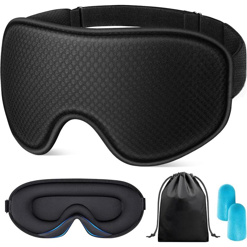 Sleep Mask 3D Breathable Blackout Soft Comfortable Eye Mask Adjustable Strap Unisex Eye Mask For Sleep Break Travel New 2026