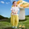 ASK JUNIOR Girls' Lace Ruffle Short-Sleeved T-shirt
