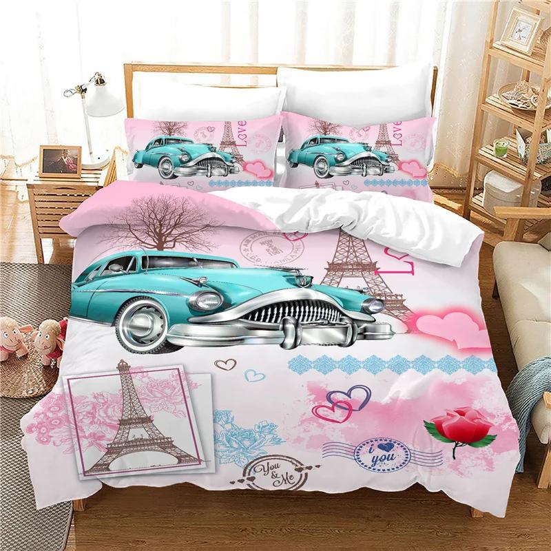 New Bedding Set Print Modern Simple Series Home Textile Bedclothes Microfiber Fabric Beddings Cute Single 140x210cm BedCover