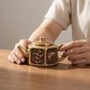 Шестигранный Чайник с Изображениями Мифических Животных Латунный Рельефный Декоративный Чайник для Помещения