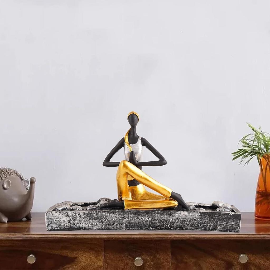 Yoga Lady Home & Office Decor Showpiece