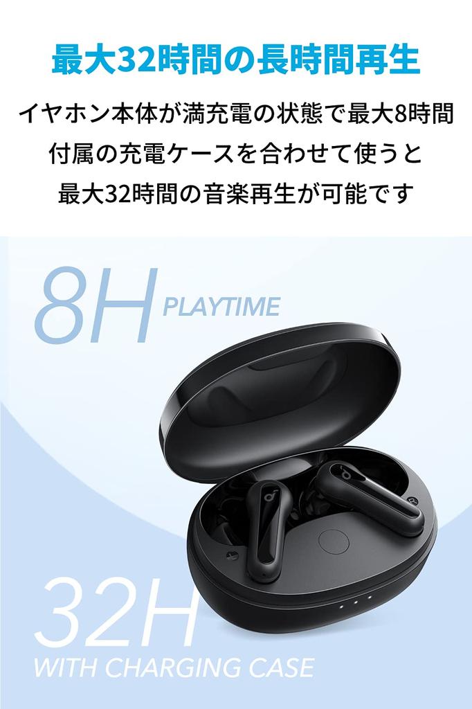 Anker Soundcore Life P2 Mini Wireless Earphones Bluetooth Compatible IPX5 Waterproof Standard Up To 32 Hours of Music Playback Dedicated App Black
