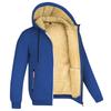 Lamb Fleece Autumn and Winter Hoodie Men's Hooded Solid Color Jacket with Thick Fleece Clothing