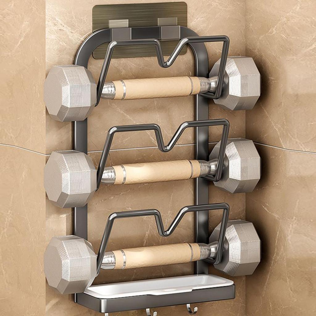 Pot Lid Holder Carbon Steel No-Drill Container With Tray Pot Lid Organizer And Storage For Mitt Spoon Cutting Board Baking Sheet