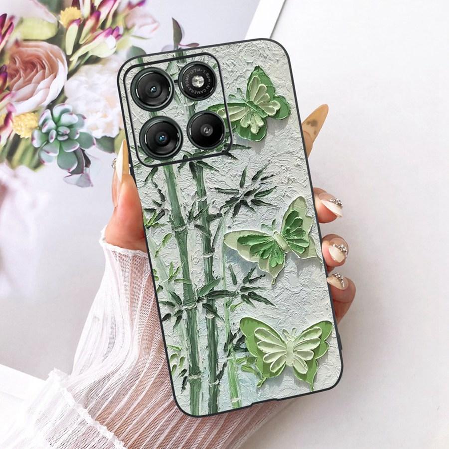 For Motorola Moto G67 MotoG77 Case New Luxury Painted Cover Black Silicone Soft Phone Case For Moto G77 G 67 Back Cover Bumper